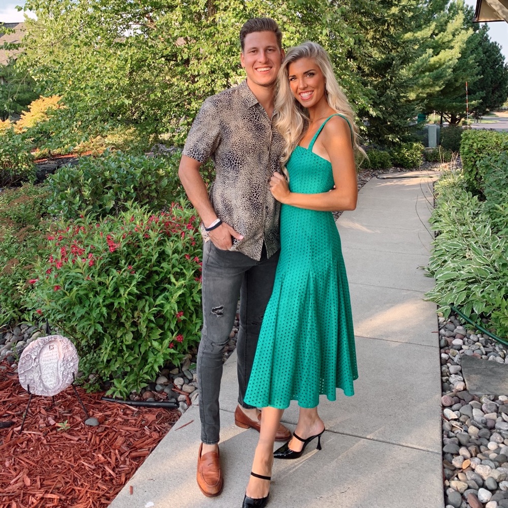 Jcrew eyelet green dress
